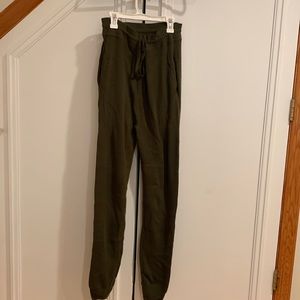 Dark green jogger sweat pants
